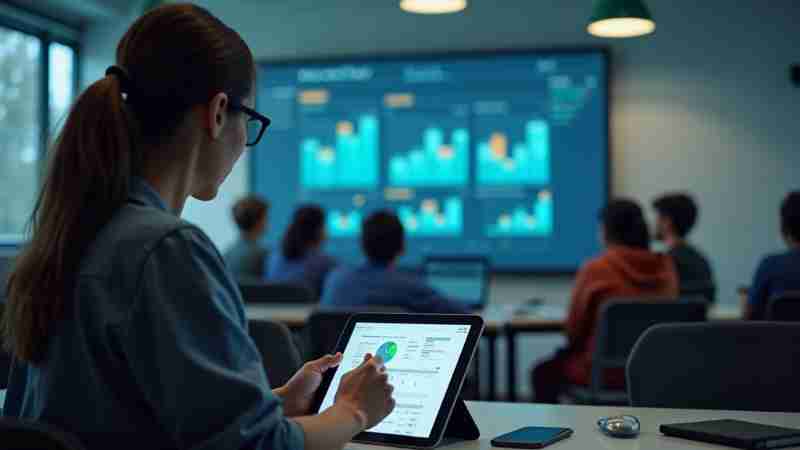 2025 AI Education Survey Insights: Trends, Applications, and Barriers, Concept art for illustrative purpose, tags: ki und - Monok